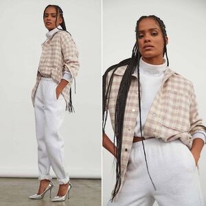 NWT | Atoir SPORTSCLUB | The Combat Shirt in Lilac Ash Check | Sz 4